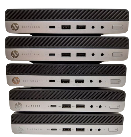 Lot of 5 HP EliteDesk 800 G3 SFF Intel Core i5-6500 8GB DDR4 256GB SSD