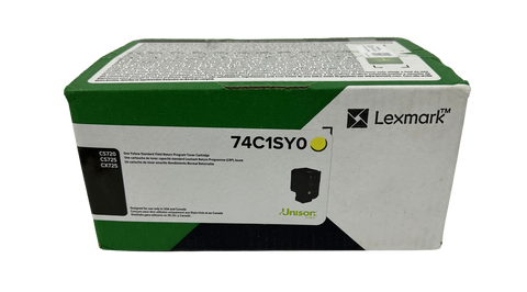 Genuine Lexmark 74C1SY0 Yellow Toner Cartridge SEALED