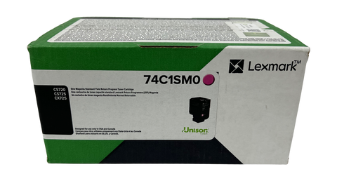Lexmark 74C1SM0 7000 Page-Yield Return Program Unison Toner - Magenta SEALED
