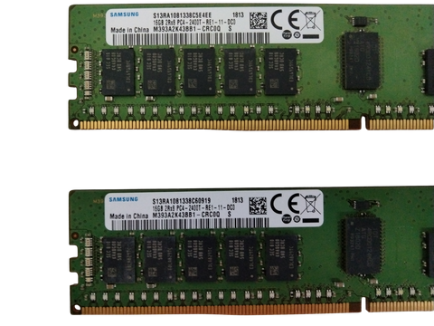 Lot of 6 Samsung Server Memory 16GB 2Rx8 PC4-2400T M393A2K43BB1-CR0Q
