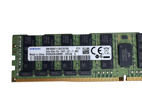 Samsung M386A8K40BMB-CRC4Q 64GB DDR4 2400 (PC4-19200) CL17 LRDIMM RAM Module