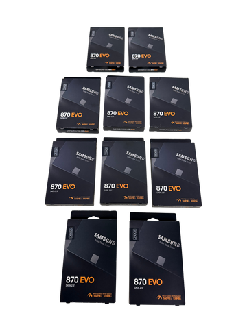 Lot of 10 Samsung 870 EVO 250GB 2.5 SATA III Internal SSD MZ-77E250 NEW