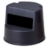 Rubbermaid Rolling Step Stool Curved Design Retracting Casters 16 Dia. X 13 1/2H Black