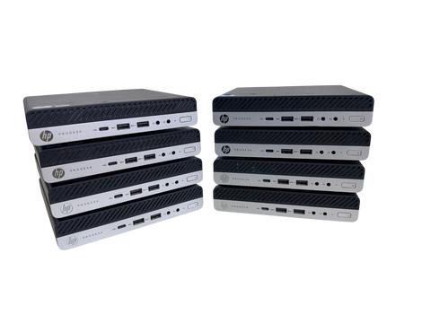 Lot of 8  HP ProDesk 600 G4 i5-8600T CPU @ 2.30 GHz 8GB RAM 256GB SSD