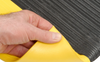 Anti-fatigue ribbed surface mat 3/8" thick 3ft x 53ft Black & Yellow