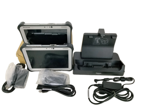 Lot of 2 Panasonic Tough Pad FZ-G1 Tablet FZ-G1U1098VM W/ Docking READ notes