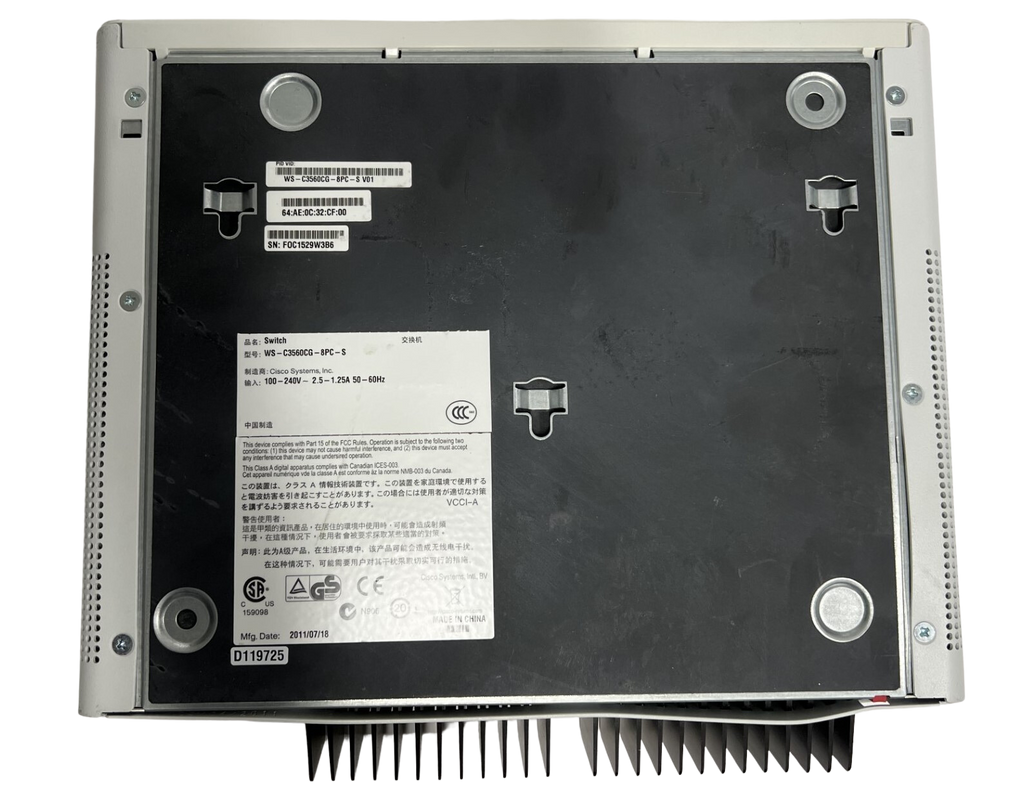 Cisco Catalyst 3560CG WSC3560CG8PCS 8Port Gigabit with P