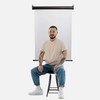 Retractable White Photo ID Backdrop for Passport Photos (Wall/Ceiling)