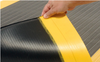 Anti-fatigue ribbed surface mat 3/8" thick 2ft x 58ft Black & Yellow