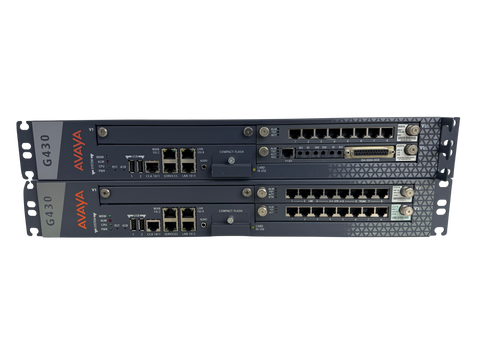 Lot of 2 Avaya G430 Media Gateway 700476393 W/ MM714B MM711 MM714B Module