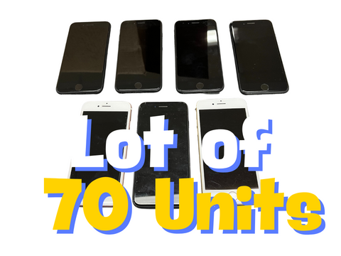 Lot of 70 Apple Iphone 7 32GB Unlocked A1660 Functional