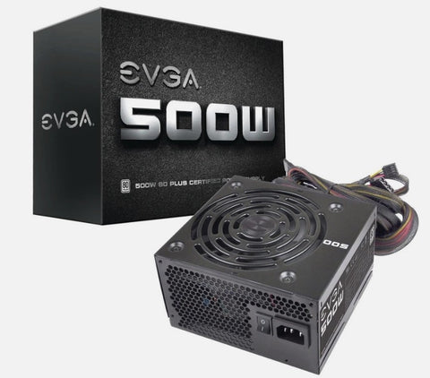 EVGA 500 W1 500W 80Plus Power Supply Unit 100-W1-0500-KR