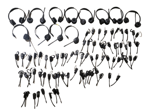 Lot of Plantronics Headsets and bases CS540 - CS520 - CS510