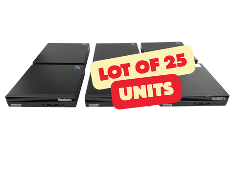 Lot of 25 Lenovo ThinkCentre Tiny M80q Gen 3 i5-12500T 8GB 256GB W/ AC Adapter
