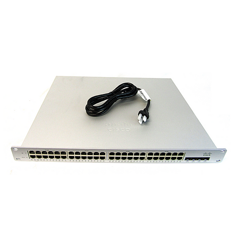 Cisco Meraki MS220-48FP Managed Switch Unclaimed W/ Power Cord