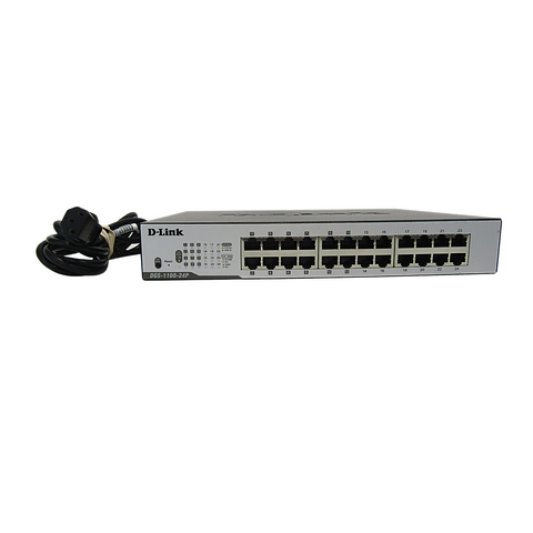 D-Link DGS-1100-24P 24-Port Gigabit EasySmart Metal Rackmount Switch PoE+ Ports
