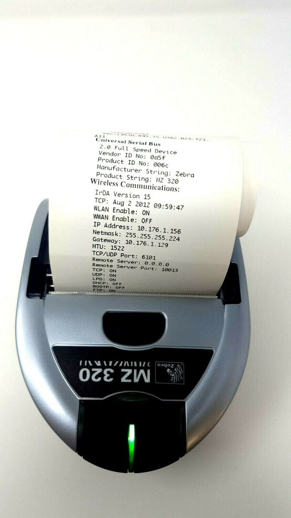 Zebra Mz320 Mz 320 Wifi Mobile Thermal Receipt Printer No Charger Retailtechoutlet 8899