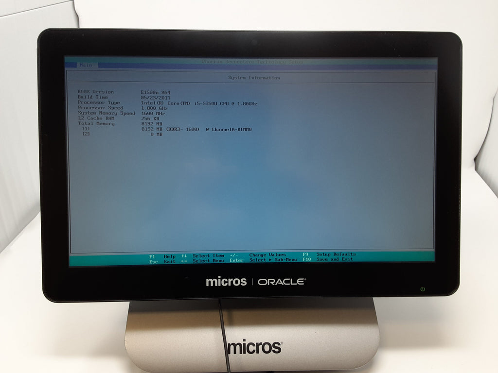 Micros Oracle Workstation6 (650) 7321804 Terminal w/Stand 256GB 8GB RA ...